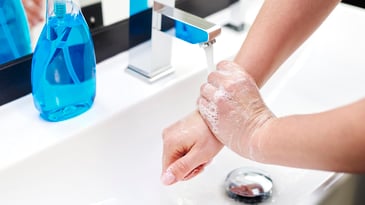 Hand washing to represent infection prevention techniques